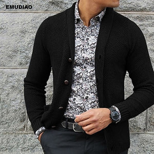 Solid Men's Cardigan Solid Long Sleeve Single Breasted Sweater Men 2019 Autumn Winter Casual Knitted Pull Homme Sweaters For Men