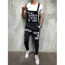 Load image into Gallery viewer, Hip hop Fashion Men&#39;s Ripped Jeans Jumpsuits Hi Street Distressed Denim Bib Overalls For Man Suspender Pants Size S-XXXL