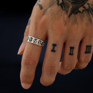 YOBEST PUNK Viking lucky rune European and American style ring for Men and Women fashion Jewelry