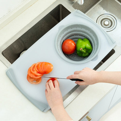 Multifunction 3 In 1 Chopping Board Detachable Folding Drain Sink Cutting  Innovative Filter Storage Basket Kitchen Tools