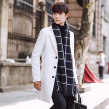 Load image into Gallery viewer, Wool Blend Men's Coat Woollen Overcoat Winter Autumn Men Coat Fashion Brand Clothing Lined Warm Woolen Overcoat Male MOOWNUC 5XL