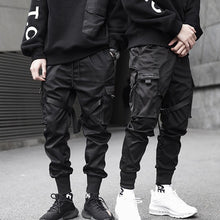 Load image into Gallery viewer, New Hip Hop Boys Multi-pocket Elastic Waist Harem Pant Men Streetwear Punk Trousers Jogger Male Tactical Pants Black Cargo Pants