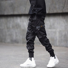 Load image into Gallery viewer, New Hip Hop Boys Multi-pocket Elastic Waist Harem Pant Men Streetwear Punk Trousers Jogger Male Tactical Pants Black Cargo Pants