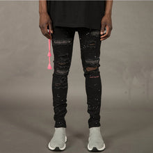 Load image into Gallery viewer, New Skinny Jeans Men Streetwear Hole Destroyed Torn Jeans Homme Hip Hop Broken Male Pencil Jeans Men