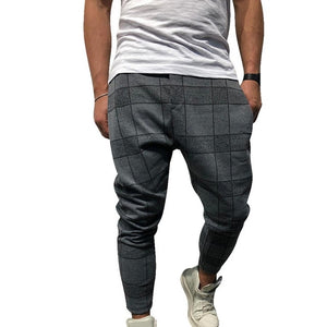 WENYUJH Men Casual Harem Pants Stylish Loose Plaid Pant Printed Joggers Sporting Trousers Men Hip Hop Pantalon Homme 2019