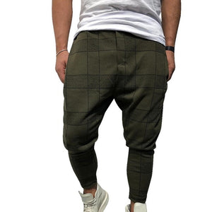 WENYUJH Men Casual Harem Pants Stylish Loose Plaid Pant Printed Joggers Sporting Trousers Men Hip Hop Pantalon Homme 2019