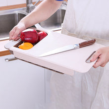 Load image into Gallery viewer, Thickened Multi-function Kitchen Cutting Board Storage Retractable Fruit Meat Anti-slip Moldproof Drain Storage Cutting Board 30