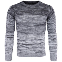 Load image into Gallery viewer, Autumn Winter Men Gradient Long Sleeve Round Neck Sweater Casual Knitted Top Mens Sweaters Pullovers Pullover Men Pull Homme