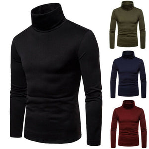 2019 New Brand Men's Thermal  Turtle Neck Skivvy Turtleneck Sweaters Stretch Casual Tops US