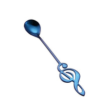 Load image into Gallery viewer, Stainless Steel Spoon Coffee Note Shape Music Theme Tea Stirring Spoon Small Ice Cream Dessert Scoop Creative Flatware