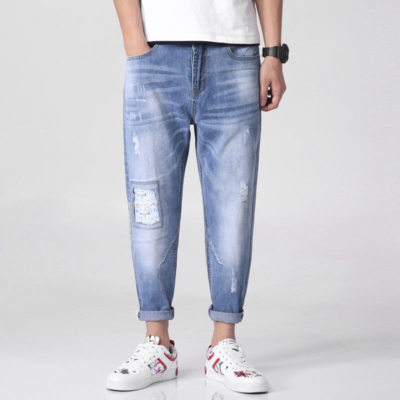 Manufacturers Direct Selling Men Capri Pants Japanese-style Cool Loose Harem Pants Fashion 9 Pants Jeans Fashion Y829