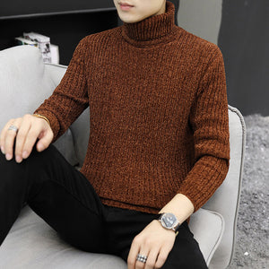 CYSINCOS Turtleneck Sweater Wool Pullover Mens Sweaters Stripe Turtle Neck Male Jumper Casual Thermal High Quality knit Sweter