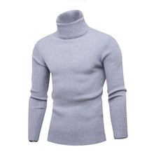 Load image into Gallery viewer, 2019 High Quality Warm Turtleneck Sweater Men Fashion Solid Knitted Mens Sweaters Casual Slim Pullover Male Double Collar Tops