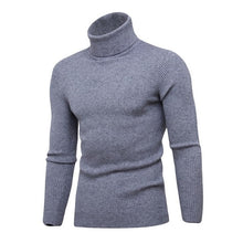 Load image into Gallery viewer, 2019 High Quality Warm Turtleneck Sweater Men Fashion Solid Knitted Mens Sweaters Casual Slim Pullover Male Double Collar Tops