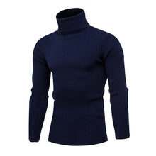 Load image into Gallery viewer, 2019 High Quality Warm Turtleneck Sweater Men Fashion Solid Knitted Mens Sweaters Casual Slim Pullover Male Double Collar Tops