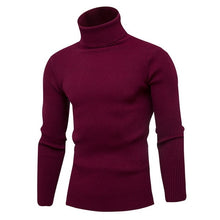 Load image into Gallery viewer, 2019 High Quality Warm Turtleneck Sweater Men Fashion Solid Knitted Mens Sweaters Casual Slim Pullover Male Double Collar Tops