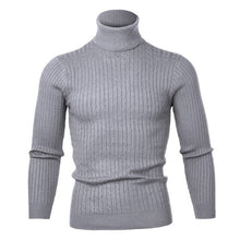 Load image into Gallery viewer, 2019 High Quality Warm Turtleneck Sweater Men Fashion Solid Knitted Mens Sweaters Casual Slim Pullover Male Double Collar Tops