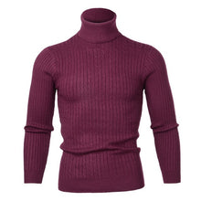 Load image into Gallery viewer, 2019 High Quality Warm Turtleneck Sweater Men Fashion Solid Knitted Mens Sweaters Casual Slim Pullover Male Double Collar Tops