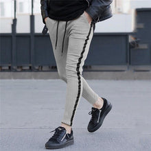 Load image into Gallery viewer, Men Slim Fit Striped Pencil Pants Urban New Trousers Male Fashion Sid Strip Casual Joggers Stylish Long Pants Drawstring Men