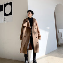Load image into Gallery viewer, YASUGUOJI Fashion Irregularity Length Single Breasted Mens Coat Winter Long Coat Men Designer Mens Woolen Coat Abrigo Hombre