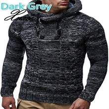 Load image into Gallery viewer, Sweaters Blouse Long Sleeve Hooded Pullovers Sweater Men 2019 Autumn Winter Plus Size Knitwear Pull Homme 3XL