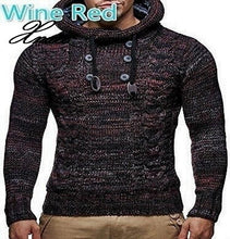 Load image into Gallery viewer, Sweaters Blouse Long Sleeve Hooded Pullovers Sweater Men 2019 Autumn Winter Plus Size Knitwear Pull Homme 3XL