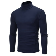 Load image into Gallery viewer, Mens Long Sleeve Cotton High Neck Turtleneck Stretch Slim Basic Tee Tops New Mens Roll Turtle Neck Pullover Knitted Sweater