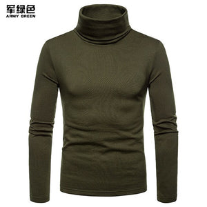 UK Fashion Mens Roll Turtle Neck Pullover Knitted Jumper Tops Sweater Shirt