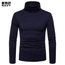 Load image into Gallery viewer, UK Fashion Mens Roll Turtle Neck Pullover Knitted Jumper Tops Sweater Shirt