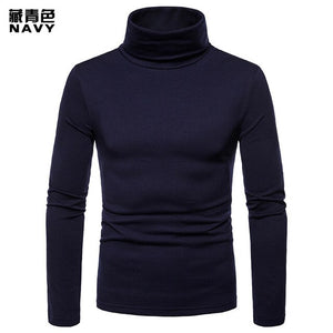 UK Fashion Mens Roll Turtle Neck Pullover Knitted Jumper Tops Sweater Shirt