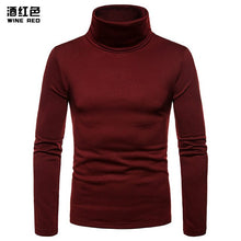 Load image into Gallery viewer, UK Fashion Mens Roll Turtle Neck Pullover Knitted Jumper Tops Sweater Shirt