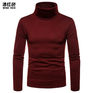 UK Fashion Mens Roll Turtle Neck Pullover Knitted Jumper Tops Sweater Shirt