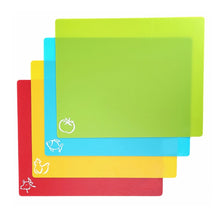 Load image into Gallery viewer, 4 Pcs Cutting Chopping Board Food Grade Plastic Anti-Slip Mat Kitchen Tools TSH Shop