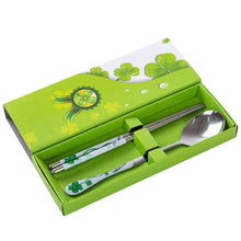 Load image into Gallery viewer, Flatware stainless steel cutlery two-piece set Creative cartoon children&#39;s gift cutlery set Chopsticks spoon gift