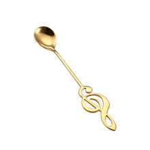 Load image into Gallery viewer, Stainless Steel Spoon Coffee Note Shape Music Theme Tea Stirring Spoon Small Ice Cream Dessert Scoop Creative Flatware