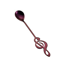 Load image into Gallery viewer, Stainless Steel Spoon Coffee Note Shape Music Theme Tea Stirring Spoon Small Ice Cream Dessert Scoop Creative Flatware