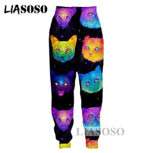 Load image into Gallery viewer, LIASOSO NEW Harajuku Animals Doge SHIBA Funny MEME 3D Print Pants Unisex Good Quality Dog Nyan Cat Colorful Space Pant Tops G493