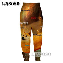 Load image into Gallery viewer, LIASOSO NEW Harajuku Animals Doge SHIBA Funny MEME 3D Print Pants Unisex Good Quality Dog Nyan Cat Colorful Space Pant Tops G493