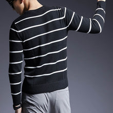 Load image into Gallery viewer, 2019 New Fashion Brand Sweaters Men Pullovers Warm Slim Fit Jumpers Knitwear Striped Autumn Korean Style Casual Clothing Male